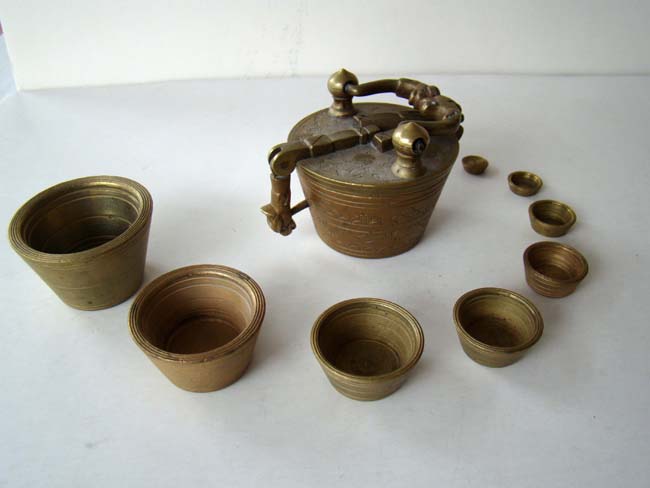 A brass Nest of Weights in the 18th century style.